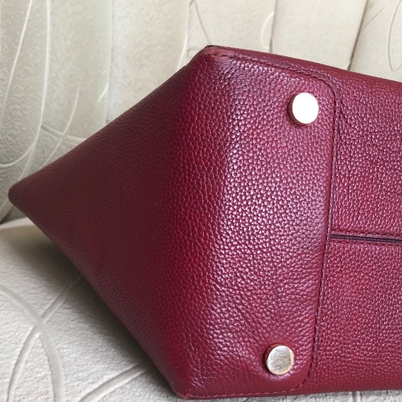 Michael Kors Burgundy Red Saffiano Leather Tote - Picture 6 of 11